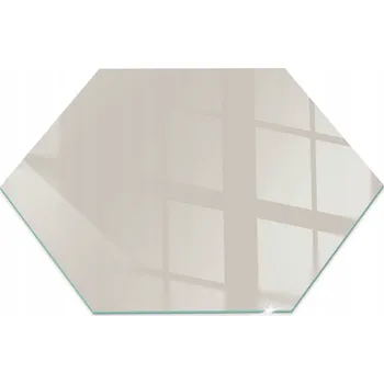 Obraz Žáruvzdorná skleněná podložka se vzorem, světle krémová, hexagonální, 40 cm