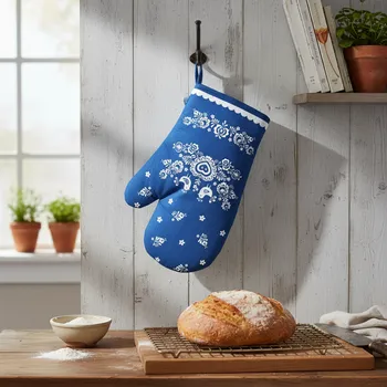 Chňapka Chňapka kuchyňská, Folk podklad modrý