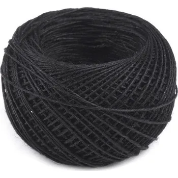 Nit Nitě lněné 50 m plastové pouzdro, malé, 9005 černá