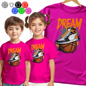 Chlapecké tričko DĚTSKÉ TRIČKO T-SHIRT - BASKETBAL – BOTY A MÍČ PRO CHLAPCE - XXS