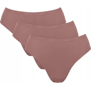Dámské spodní prádlo Dámské kalhotky střihu Tai Go Daily Cotton 3 ks 1141 Hnědé - Sloggi XL Hnědé
