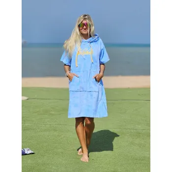 Surf Pončo WAVE MASTER - nebeská modrá S