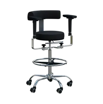 LZ 88 H + LZZ područky, židle lékařská, kříž chrom, ekokůže černá