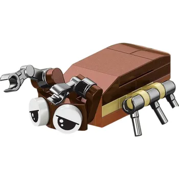 ostatní stavebnice Stavebnice hnědý brouk 2,5 x 6,2 x 3,7 cm 26 dílků Mini hmyz s kovově stříbrnými nohami a výraznýma očima Roztomilý model pro kreativní tvoření