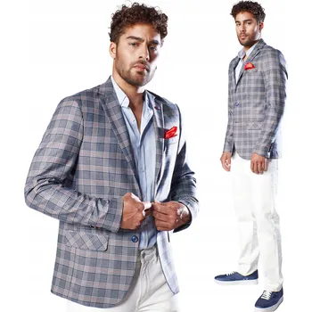 Dámské spodní prádlo LEŽÉRNÍ PÁNSKÁ SAKO V TMAVĚ MODRÉ KOSTKOVANÉ BARVĚ MX0567 - S