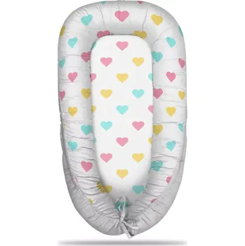 Hnízdečko pro miminko Sablio Hnízdečko pro miminko Tříbarevná srdíčka