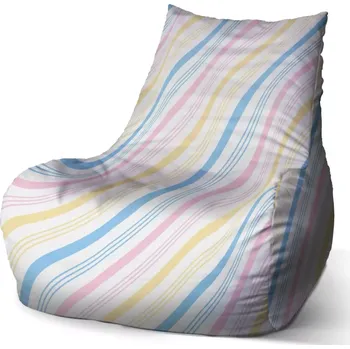 Sedací pytel Sablio Sedací vak Bean Tříbarevné pruhy - 60 x 70 x 70 cm