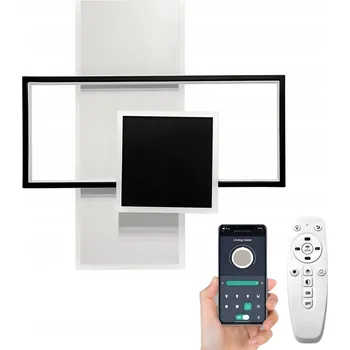Čtvercové stropní svítidlo LED 2700-6500K stmívatelné 50 W s dálkovým ovládáním, černé