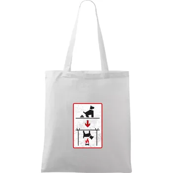Tričko pro odpůrce sraní na chodníku - Taška bavlněná - 42 x 38 cm ( Bílá )