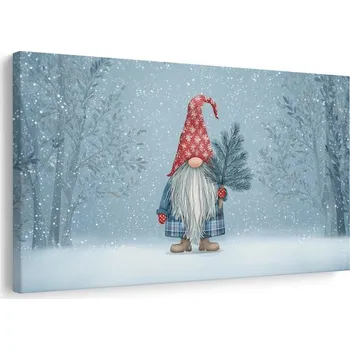 Vánoční dekorace Dovido Vánoční obraz zimní skřítek v lese