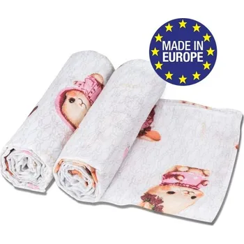 Bomimi Osuška TETRA Premium 140 g/m2 (2ks), 80x100, zajíček růžová