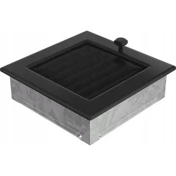 Větrací mřížka Ventilační mřížka lakovaná Kratki obdélníková 17x17 cm černá