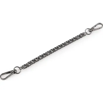 Řetízek / ucho na kabelku s karabinou délka 21,5 cm, barva 3 nikl černý