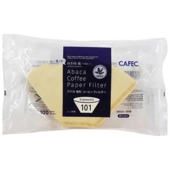 Příprava kávy Cafec Trapezoid Papírové filtry pro ploché dno vel. 1 - nebělené / hnědé - 100 ks