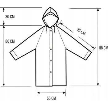 Pláštěnka Dětský pláštěnka, délka 118 cm, vícebarevná, odolná
