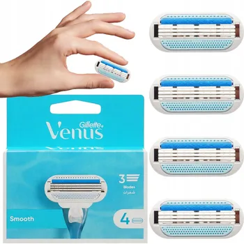 Příslušenství k holicímu strojku Gillette Venus Smooth náhradní hlavice, 4 ks (4 kusy) - náhradní břity do holicího strojku
