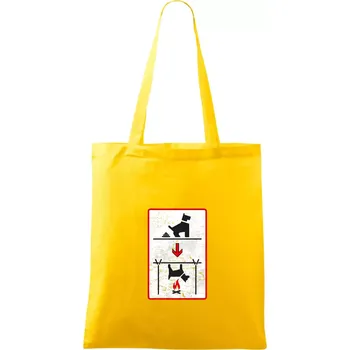 Tričko pro odpůrce sraní na chodníku - Taška bavlněná - 42 x 38 cm ( Žlutá )