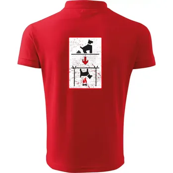 Pánská košile Tričko pro odpůrce sraní na chodníku - Polokošile pánská Pique Polo 203 - 4XL ( Červená )