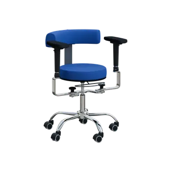 LZ 87 + LZZ područky, židle lékařská, kříž chrom, ekokůže modrá