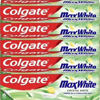 Dentální hygiena Zubní pasta Colgate Max White Crystal White Lemon Oil 5x75ml