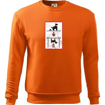 Pánská mikina Tričko pro odpůrce sraní na chodníku - Mikina Essential pánská - S ( Oranžová )