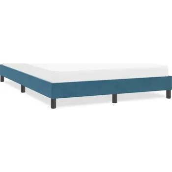 vidaXL Rám postele bez matrace tmavě modrý 140x220 cm samet