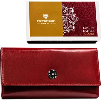 Peněženka Velká kožená dámská peněženka s patentním zapínáním