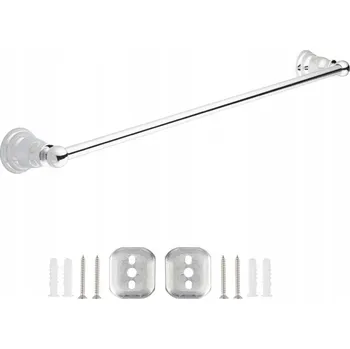 Držák na ručník Stříbrná tyč na kolíčky Amazon Basics