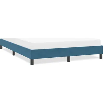 vidaXL Rám postele bez matrace tmavě modrý 140x210 cm samet
