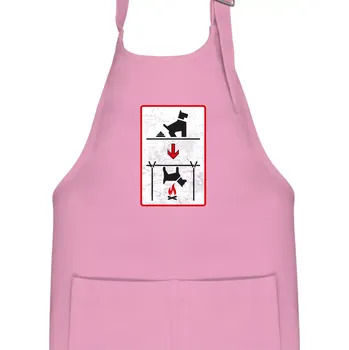 Kuchyňská zástěra Tričko pro odpůrce sraní na chodníku - Dětská zástěra na vaření - Univerzální velikost ( Růžová )