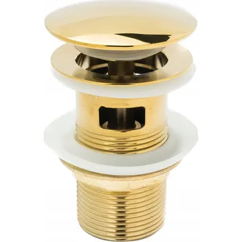 Sifon ZLATÝ KLIK KLAK AUTOMATICKÝ UZÁVĚR VÝPUSTI UMYVADLA S PŘEPADEM