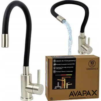 Vodovodní baterie Stojánková kuchyňská baterie Avapax LAPUR stříbrná