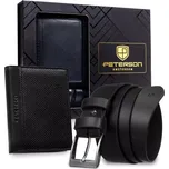 Peterson dárková kožená sada - pásek + peněženka Deon