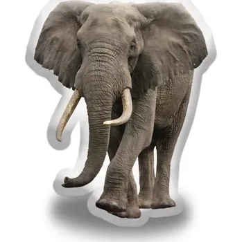 Polštář Sablio 3D polštář ve tvaru Slon africký