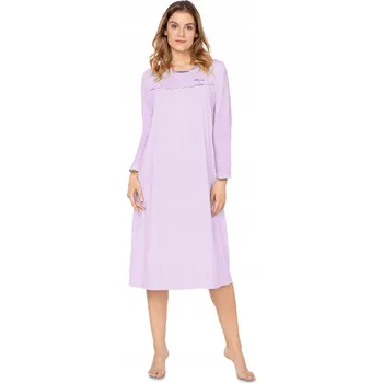 Dámské noční prádlo E.Femme košile noční dámská Nicole 869 dlouhý rukáv za koleno velikost 42