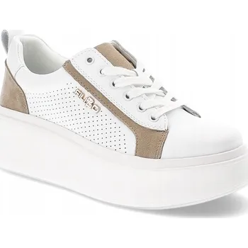 Dámské tenisky Dámské Sneakersy na Platformě Polobotky Filippo Bílé Kožené 41