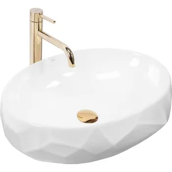 Rea Maya umyvadlo 60x39 cm oválné na pult bílá REA-U5660