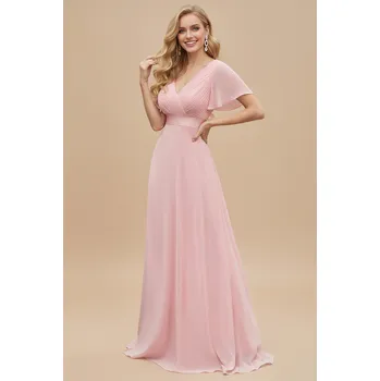 Dámské šaty EVER PRETTY Družičkovské Šaty EDITH růžové Barva: Růžová, Velikost: 54