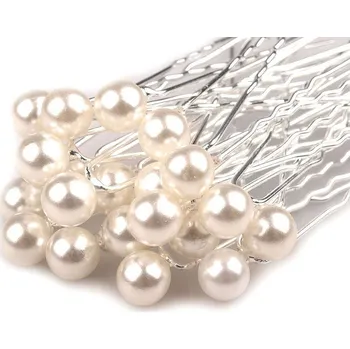 Náramek Vlásenka s perlou Ø8 mm, malé, 2 perleť krémová