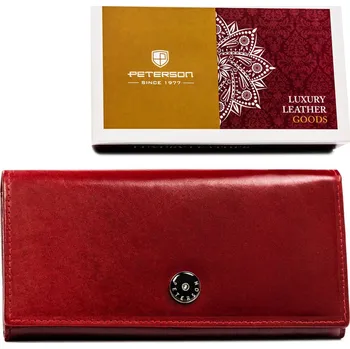 Elegantní dámská peněženka z kůže se zapínáním na patentku