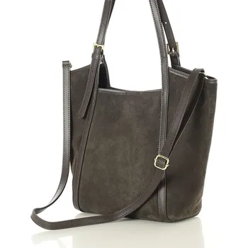 Kabelka Marco Mazzini Italská kabelka, hobo taška, přírodní kůže Barva: Tmavě Hnědá