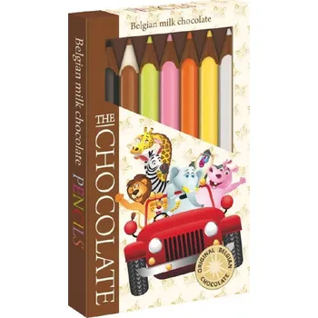 Čokoláda The Chocolate Belgické čokoládové Pastelky s mléčnou příchutí 100 g