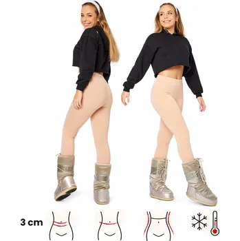 Dámské legíny Dámské legíny legíny s podšívkou, zateplené BLV50-320 Béžová L
