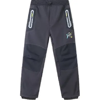 Dívčí kalhoty ZATEPLENÉ SOFTSHEL KALHOTY S FLEECEM NOVINKA Barva: Tmavě šedá, Velikost: 116