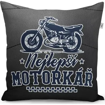Polštář Sablio Polštář Nejlepší motorkář: 40x40 cm