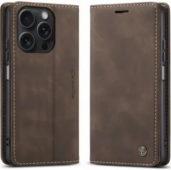 Pouzdro na mobilní telefon Pouzdro s klopou Caseme pro Apple iPhone 15 Pro Max, hnědé
