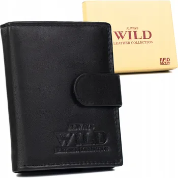 Peněženka Always Wild peněženka z pravé kůže černá - muž