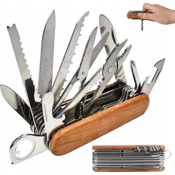 Vrták MULTITOOL VÍCEÚČELOVÝ NÁSTROJ SADA 17 NÁŘADÍ KAPESNÍ NŮŽ