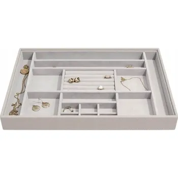 Šperkovnice Šperkovnice se 16 přihrádkami, extra velká, taupe