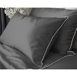 Detexpol Francouzské povlečení Pure Collection mako satén tmavě šedé 220x200, 2 ks - 70x80cm